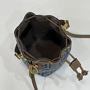 Fendi Mon Tresor FF Denim Mini Bucket 18x12x10cm - 2