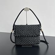 Bottega Veneta Swing Black Lambskin 25x19x6cm - 1