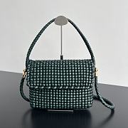 Bottega Veneta Swing Green Lambskin 25x19x6cm - 1