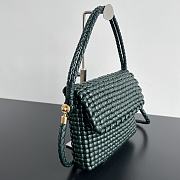 Bottega Veneta Swing Green Lambskin 25x19x6cm - 5