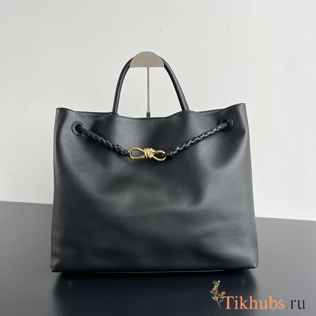 Bottega Veneta Andiamo Bag Black Leather 42x35x18cm - 1