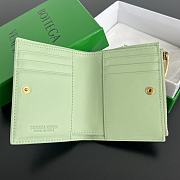 Bottega Veneta Small Bi-Fold Zip Wallet Green 11.5x9cm - 4