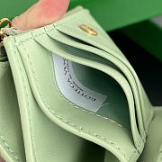 Bottega Veneta Small Bi-Fold Zip Wallet Green 11.5x9cm - 2