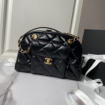 Chanel Bowling Bag Black 33x21.5x14.5cm