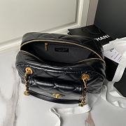 Chanel Bowling Bag Black 33x21.5x14.5cm - 5