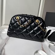 Chanel Bowling Bag Black 33x21.5x14.5cm - 4