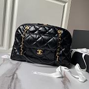 Chanel Large Bowling Bag Black 44x28x15.5cm - 1