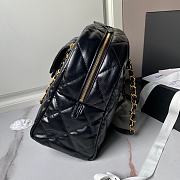 Chanel Large Bowling Bag Black 44x28x15.5cm - 5