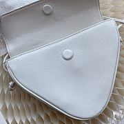 Celine Triangle Bag Smooth White 21x15x4cm - 5