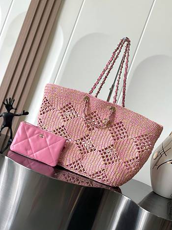 Chanel Coco Beach Bag Pink 34.5x51x14.5cm