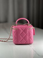 Chanel Mini Vanity Top Handle Pink Bag 11x9x7cm - 6