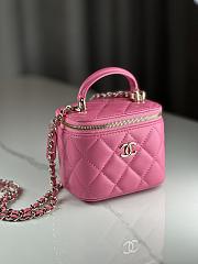 Chanel Mini Vanity Top Handle Pink Bag 11x9x7cm - 2