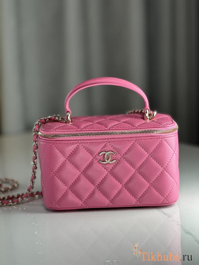 Chanel Handle Vanity Pink Lambskin 17cm - 1