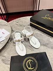 Christian Louboutin MJ Thong 25 mm Mules White - 1