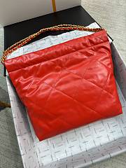 Chanel Small 22 Handbag Red Gold 35x37x7cm - 6