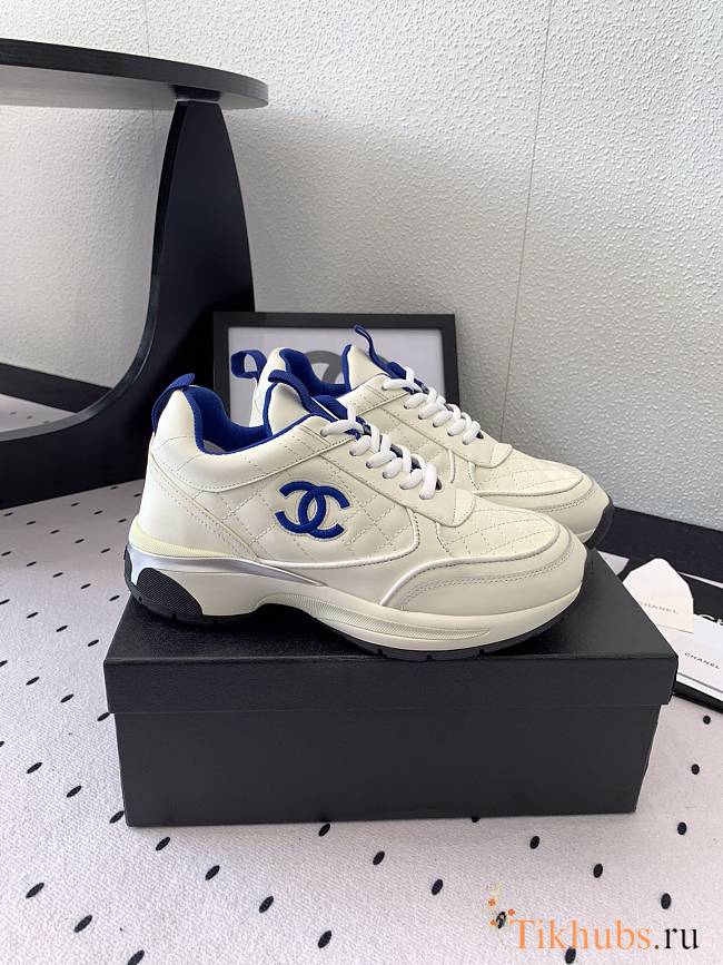 Chanel White Blue Sneaker 02 - 1