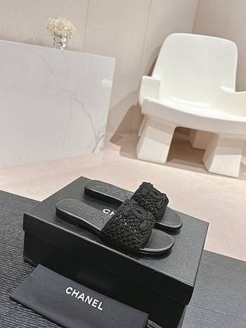 Chanel Black Slides 21