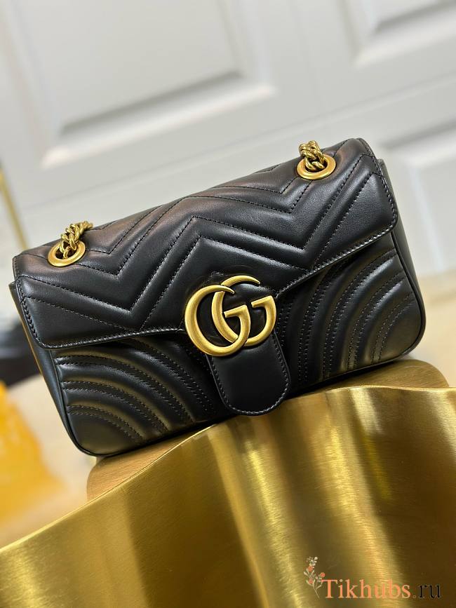 Gucci Marmont Small Black Bag 26x15x7cm - 1