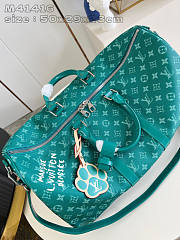 Louis Vuitton LV Keepall Bandoulière 50 Green 50x29x23cm - 6