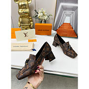 Louis Vuitton LV Upper Case Block Heels Brown 6cm - 5