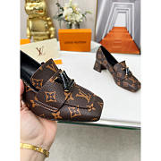 Louis Vuitton LV Upper Case Block Heels Brown 6cm - 4