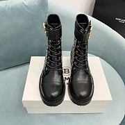 Balmain Black Jacquard Monogram Ranger Romy Boots - 3