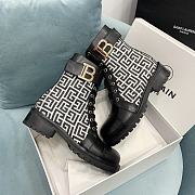 Balmain Black Jacquard Monogram Ranger Romy Boots - 2