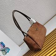 Prada Medium Suede Shoulder Bag 28x16x10.5cm - 5