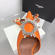 Amina Muaddi Orange Slingback Heels 95 - 5