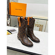 Louis Vuitton LV Leather Boots Monogram Brown - 1