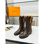 Louis Vuitton LV Leather Boots Monogram Brown - 3