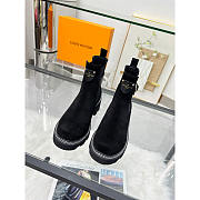 Louis Vuitton LV Beaubourg Boots Suede Calfskin Black - 4