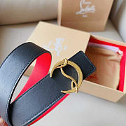 Christian Louboutin Leather Belt Red And Black 3.4cm - 3