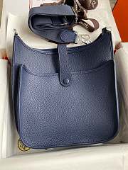 Hermes Evelyne Medium Navy Blue 29cm - 3