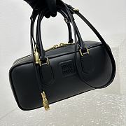 Miu Miu Arcadie Bag Black Leather 27x9x12cm - 6