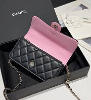 Chanel 23P Woc Flap Bag Black Pink Lambskin 17cm - 6