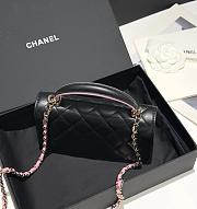 Chanel 23P Woc Flap Bag Black Pink Lambskin 17cm - 3