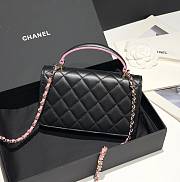 Chanel 23P Woc Flap Bag Black Pink Lambskin 17cm - 5