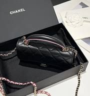 Chanel 23P Woc Flap Bag Black Pink Lambskin 17cm - 2