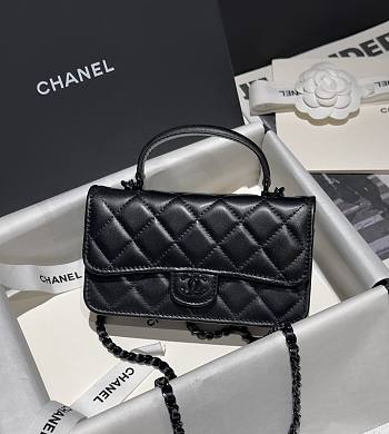 Chanel 23P Woc Flap Bag Black Lambskin 17cm