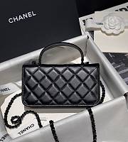 Chanel 23P Woc Flap Bag Black Lambskin 17cm - 5