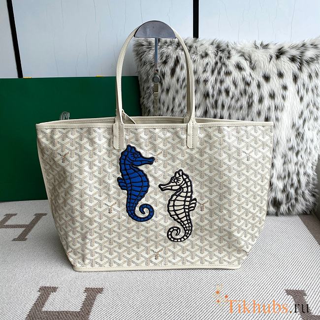 Goyard Goyardine Sand Anjou PM Seahorse Bag 47x28x15cm - 1