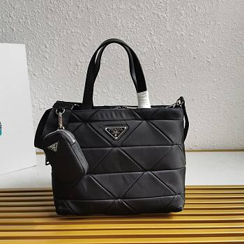 Prada Padded Re-Nylon Tote Bag Black 25x21.5x13cm