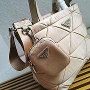 Prada Padded Re-Nylon Tote Bag Beige 25x21.5x13cm - 6