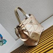 Prada Padded Re-Nylon Tote Bag Beige 25x21.5x13cm - 4