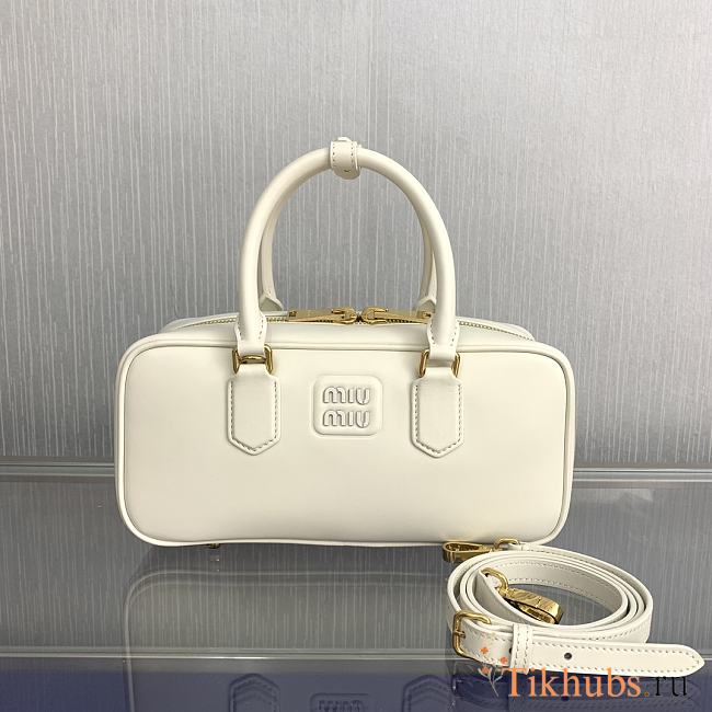 Miu Miu Arcadie Bag White Leather 27x9x12cm - 1