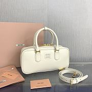 Miu Miu Arcadie Bag White Leather 27x9x12cm - 4