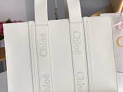 Chloe Women Large Woody Tote Bag White 45x33x13cm - 2