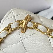 Chanel 23A Flap Bag White Lambskin 18cm - 6