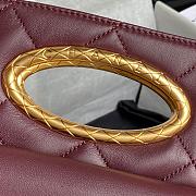 Chanel Clutch Lambskin Gold Plated Metal Wine 25x19x3cm - 2